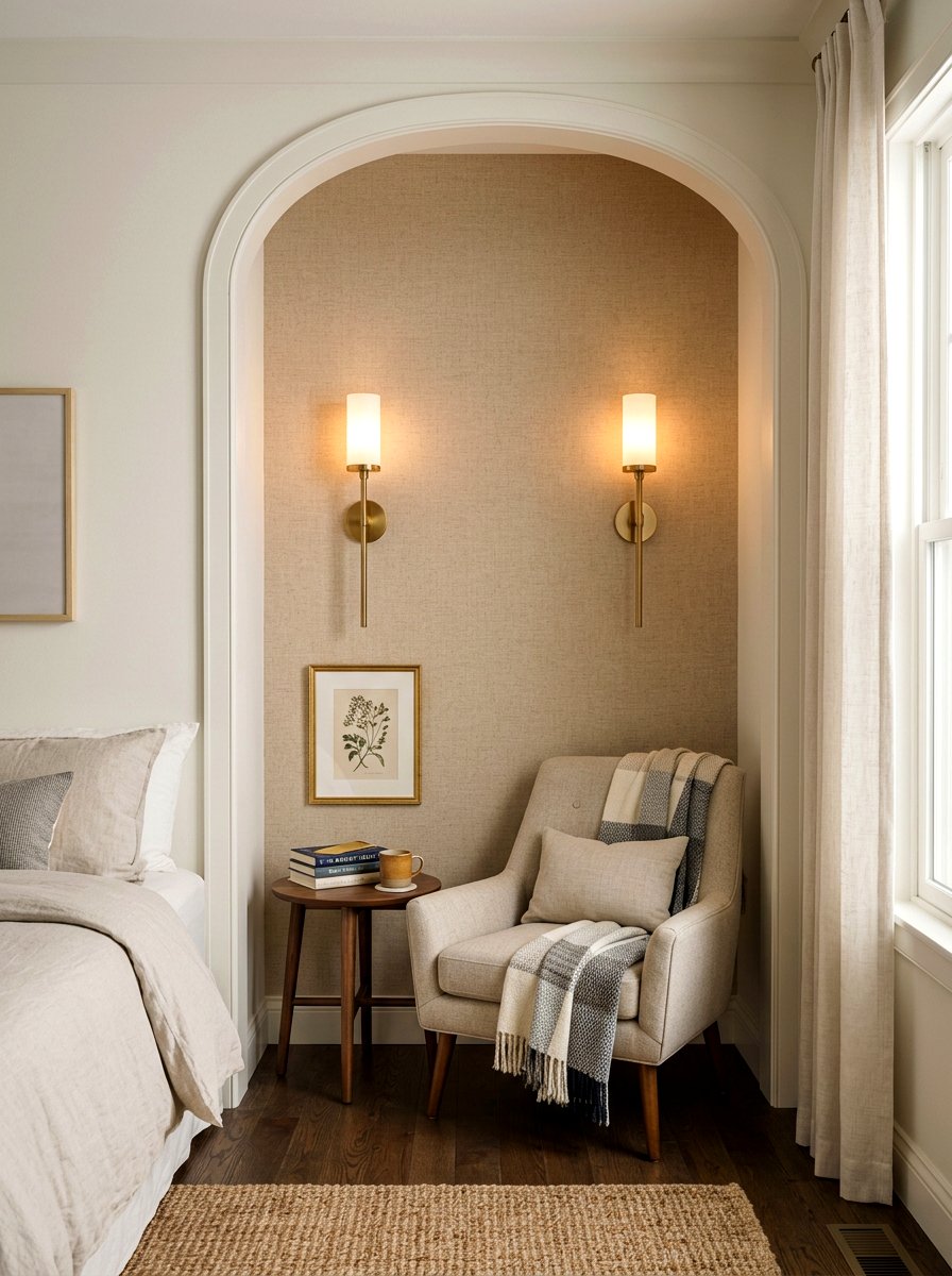 Modern Sconces In Alcove - 30 bedroom alcove ideas