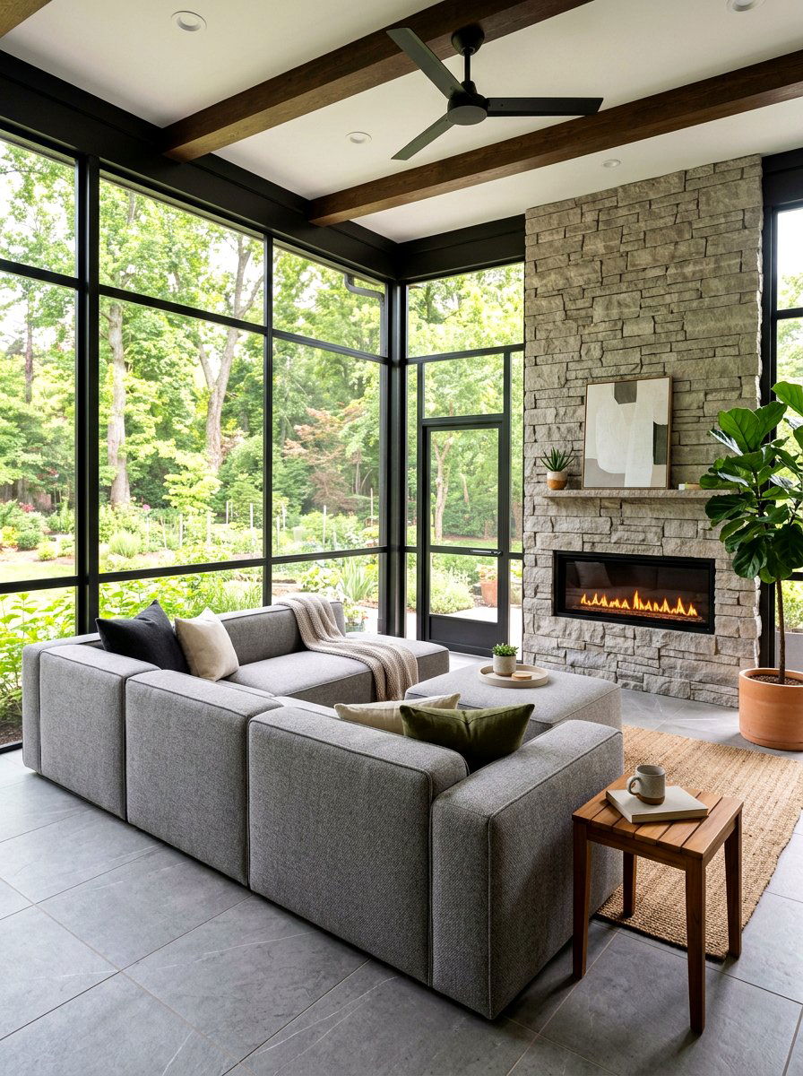 Modern Screened In Porch Seating - 30 porch lounge ideas