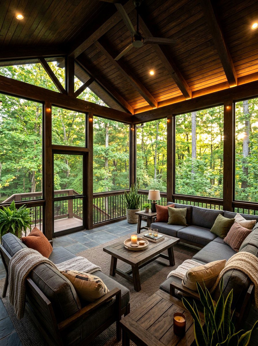 Modern Screened In Porch - 30 indoor outdoor living ideas