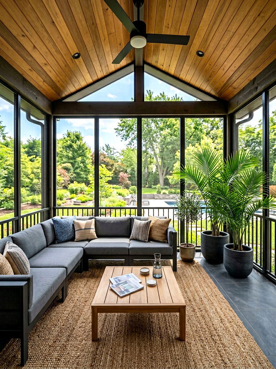 Modern Screened Porch - 30 porch makeover ideas
