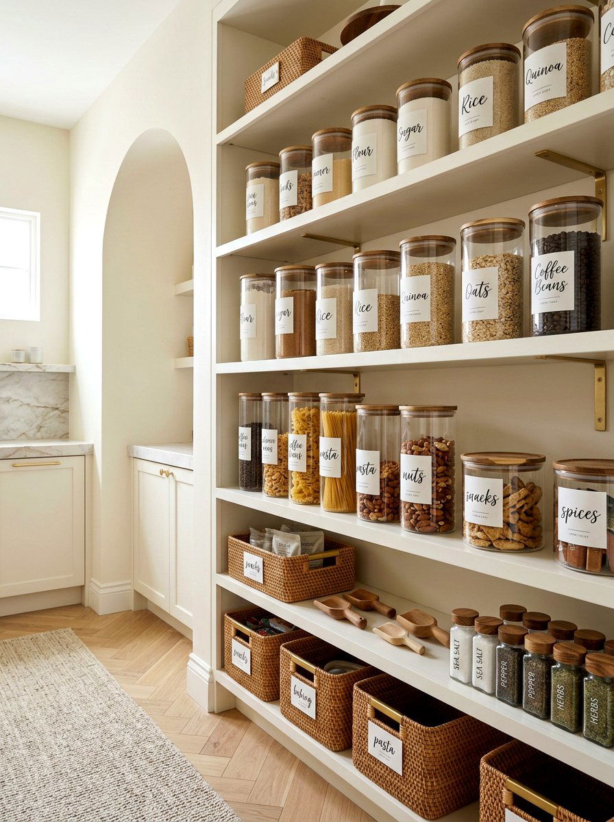 Modern Script Labels - 30 pantry label ideas