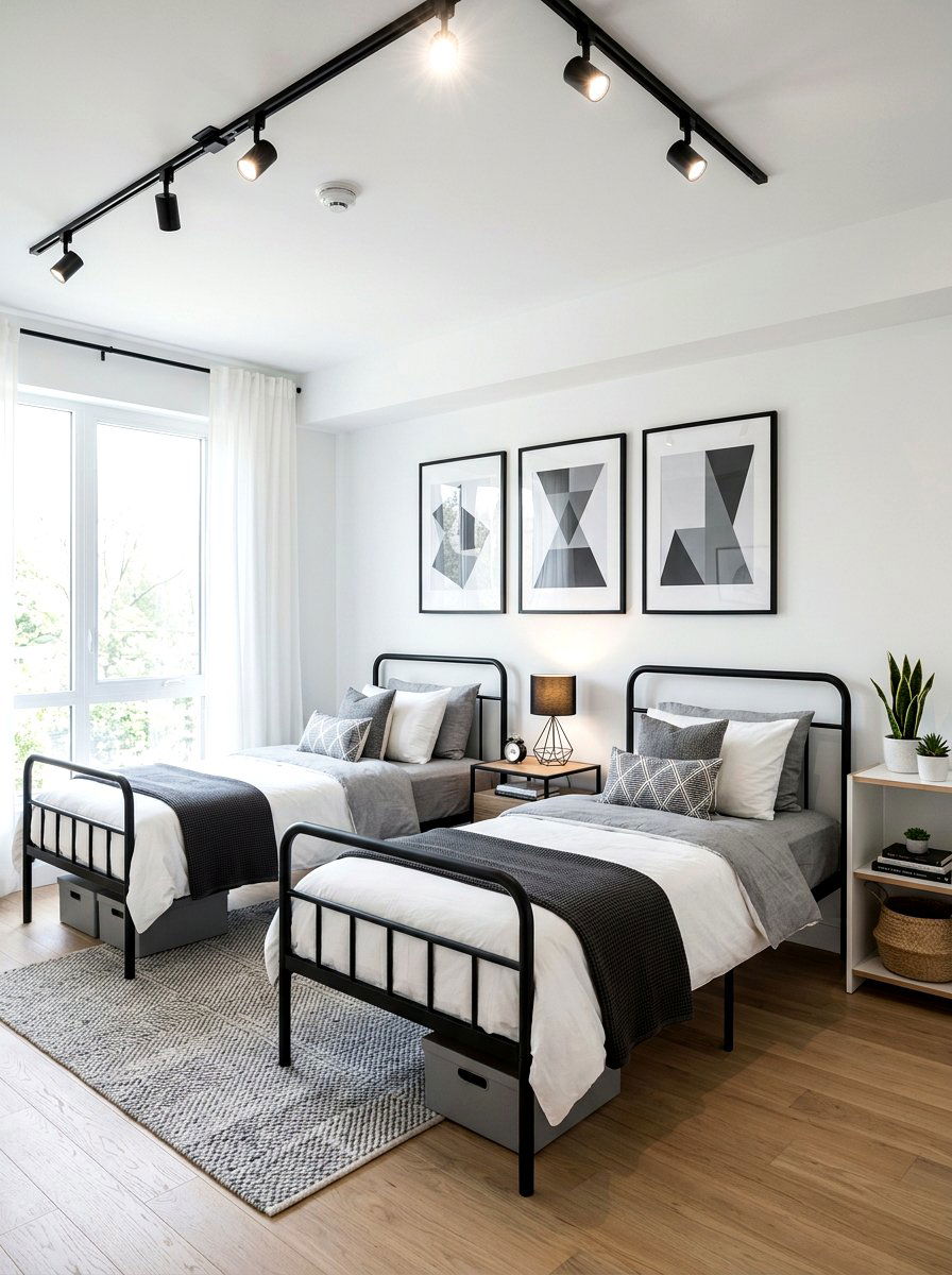 Modern Shared Bedroom - 30 shared sibling room ideas