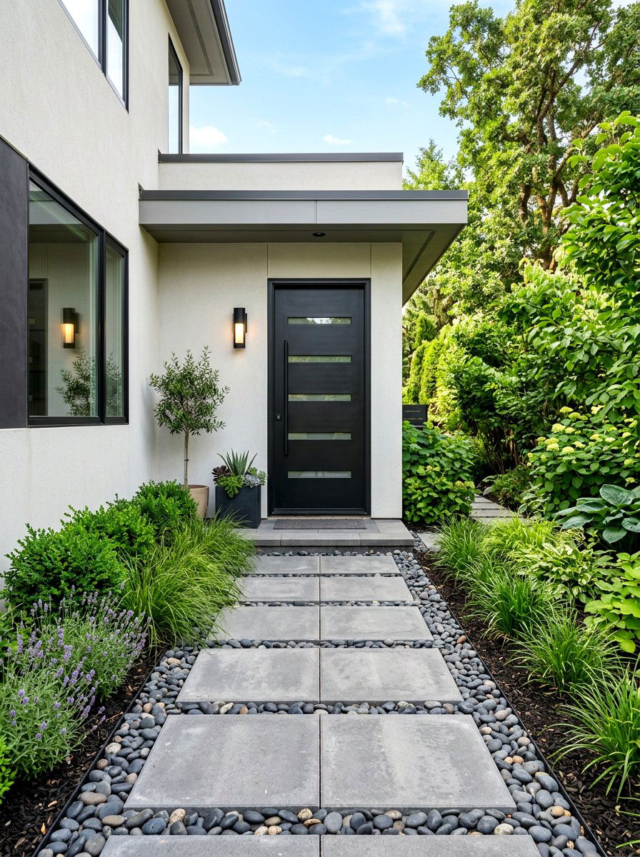 Modern Side Door Path - 30 side entrance ideas