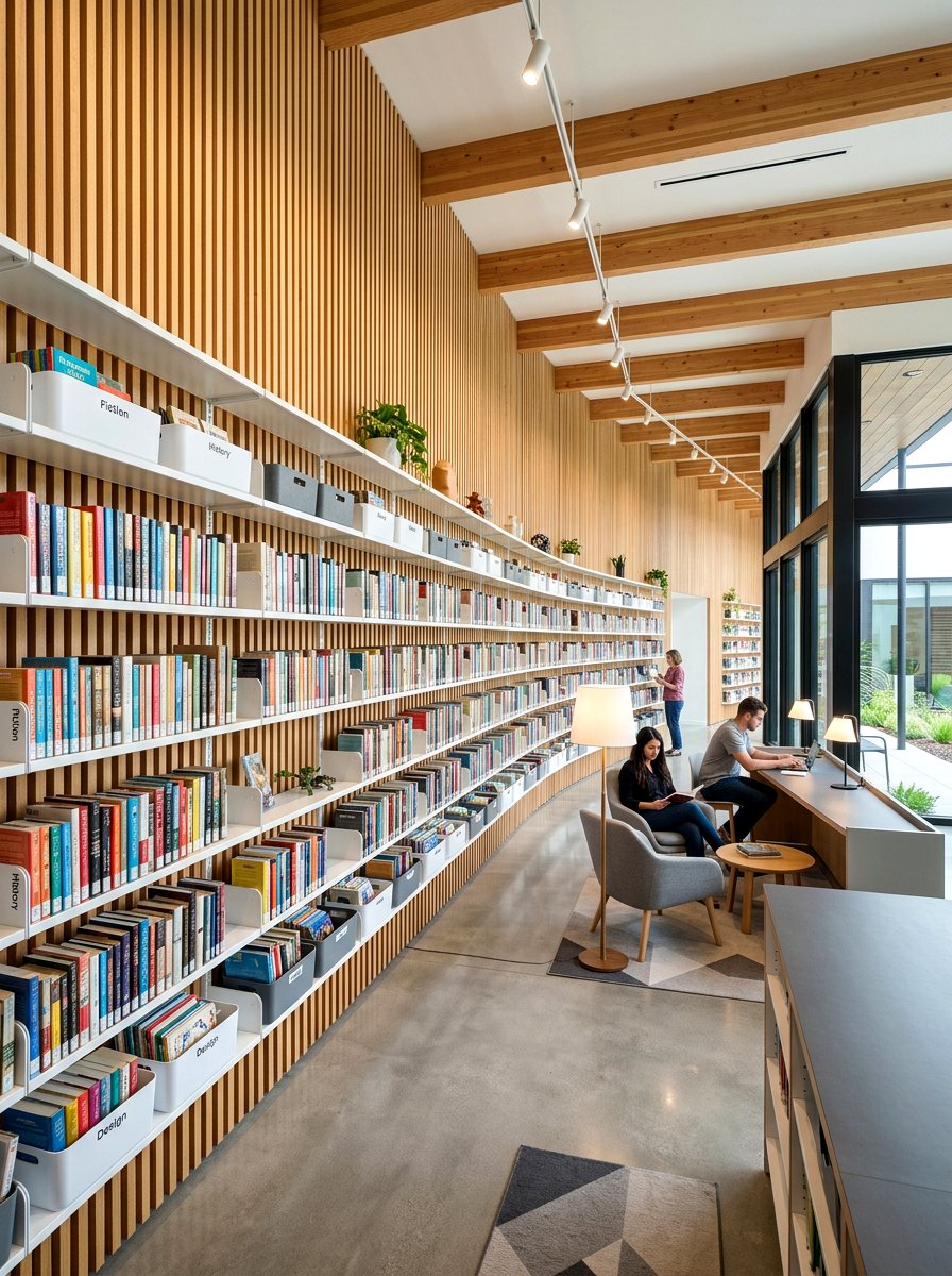 Modern Slat Wall Library - 30 nursery library wall ideas