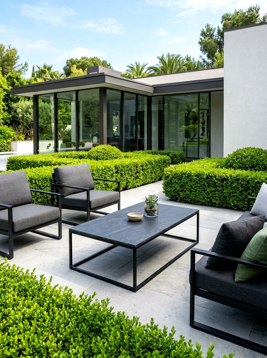 Modern Slate Coffee Table - 30 outdoor coffee table ideas