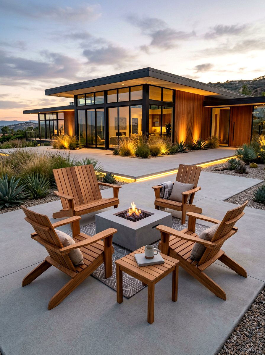 Modern Slatted Adirondack - 30 Adirondack chair ideas