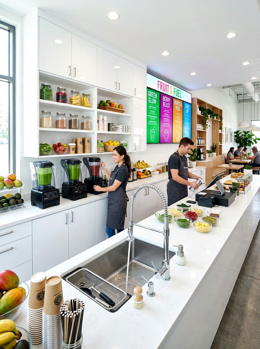 Modern Smoothie Bar With Sink - 30 smoothie nook kitchen ideas