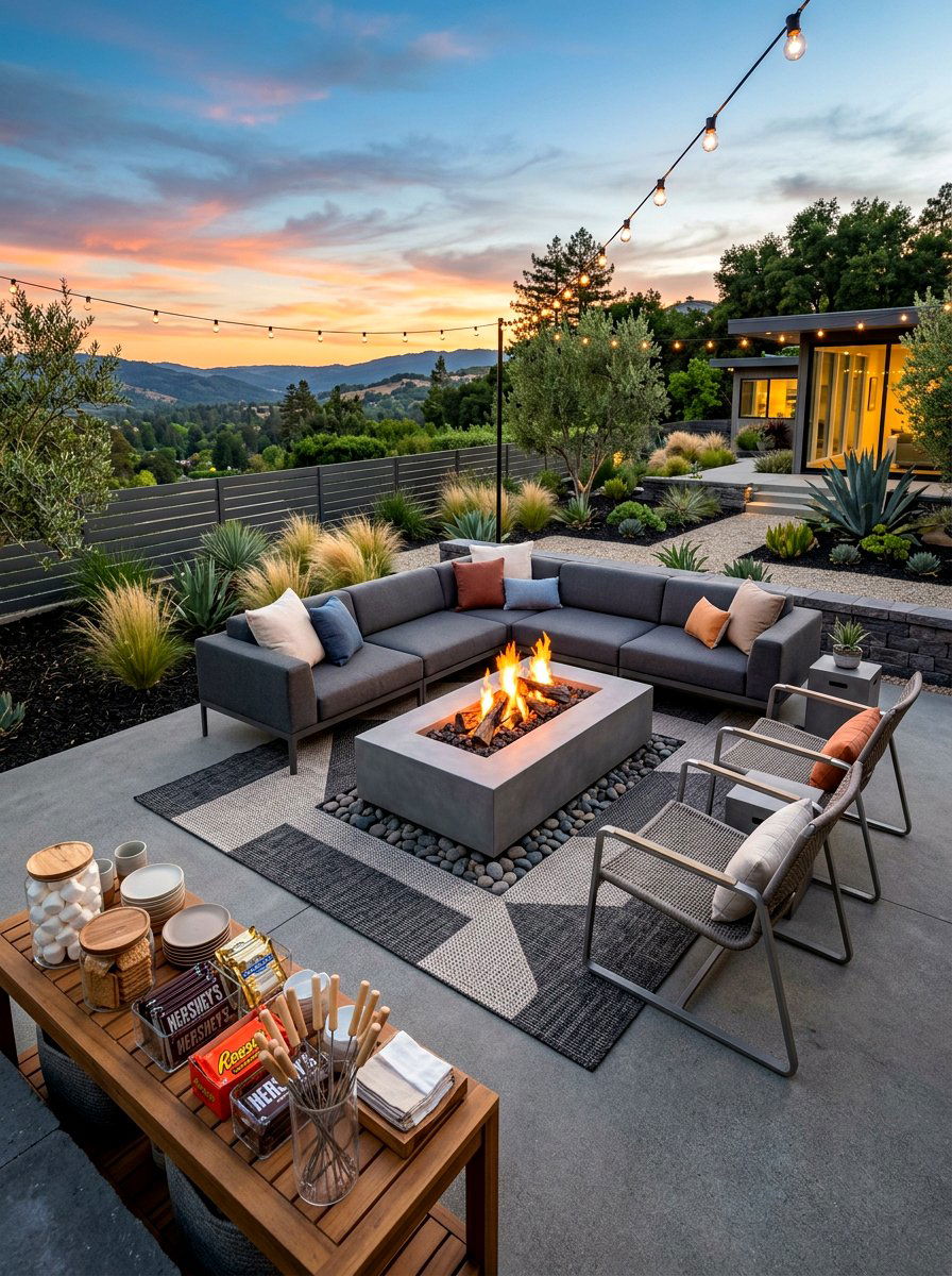 Modern Smores Patio - 30 s'mores station ideas