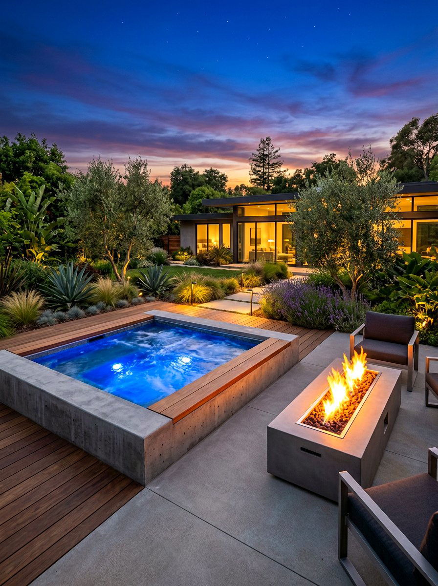 Modern Spool - 30 small backyard pool ideas