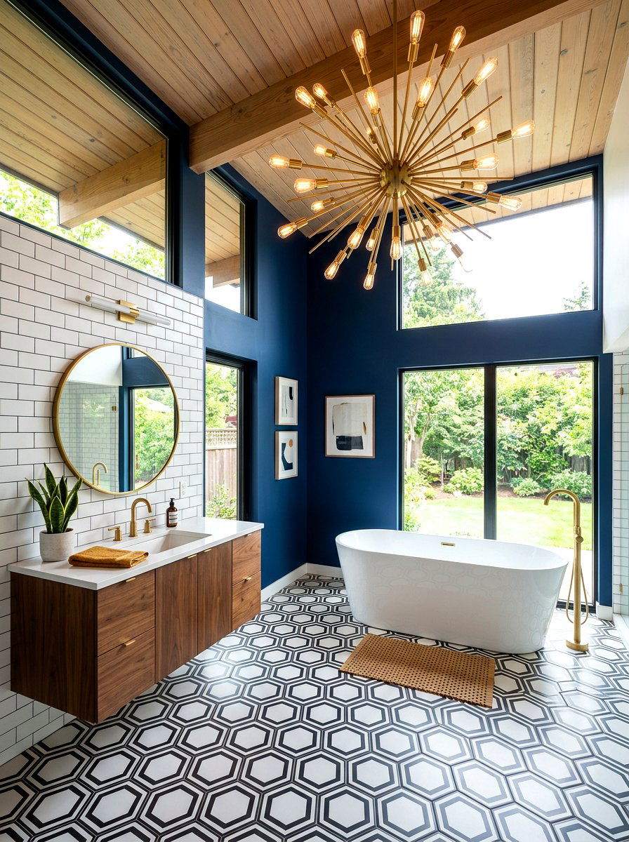 Modern Sputnik Bathroom Lighting - 30 chandelier over bathtub ideas