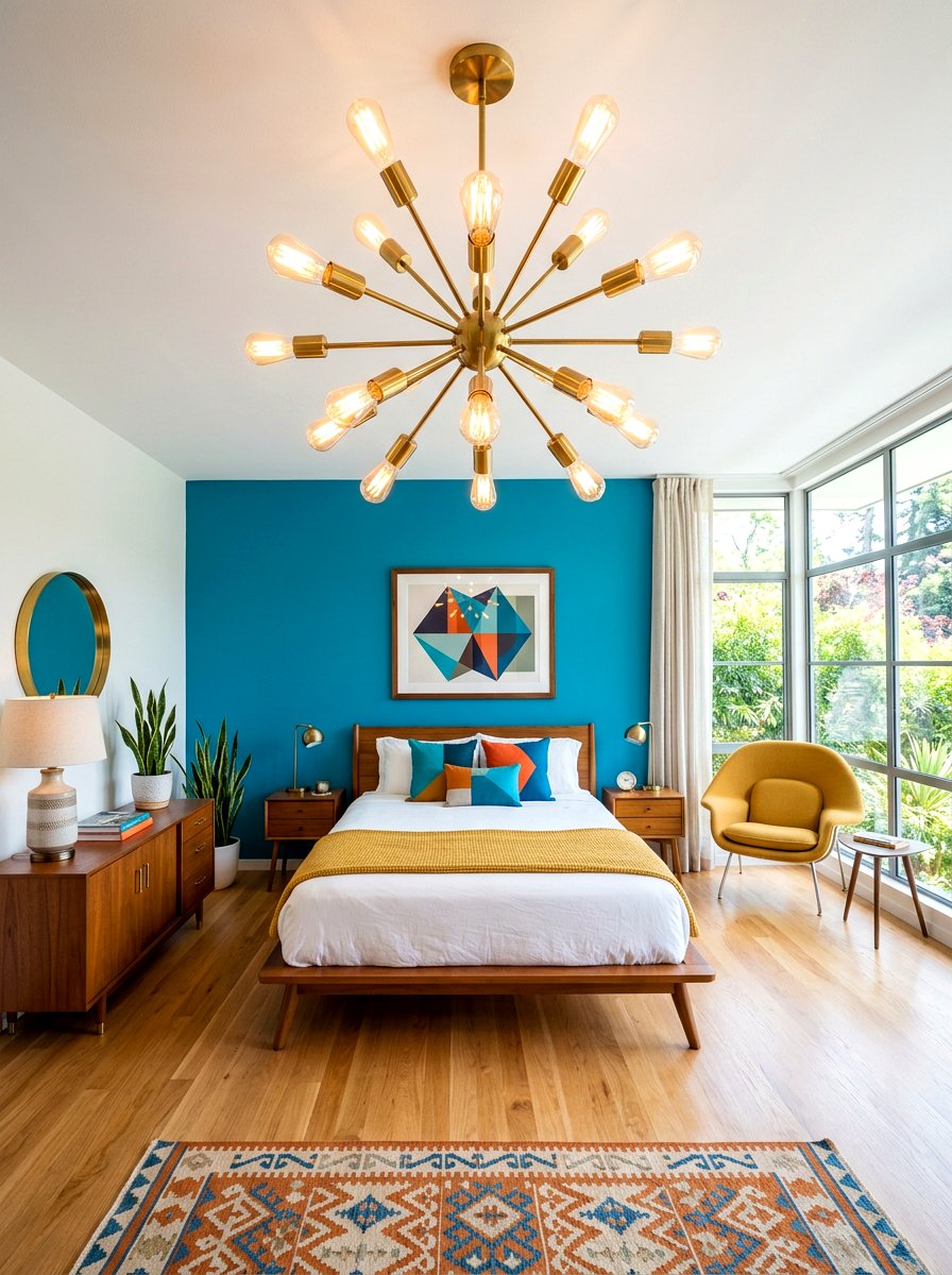 Modern Sputnik Ceiling Light - 30 ambient lighting bedroom ideas