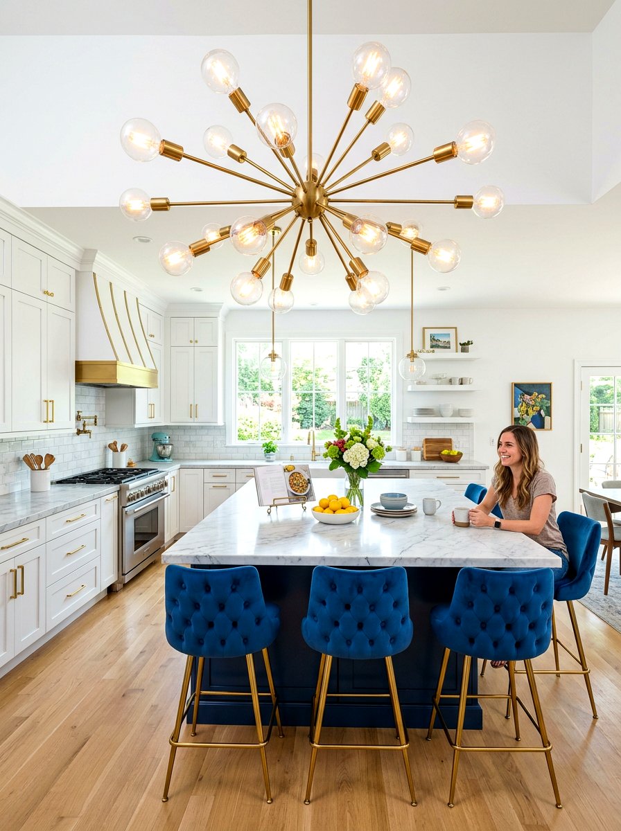 Modern Sputnik Kitchen Light - 30 kitchen lighting ideas