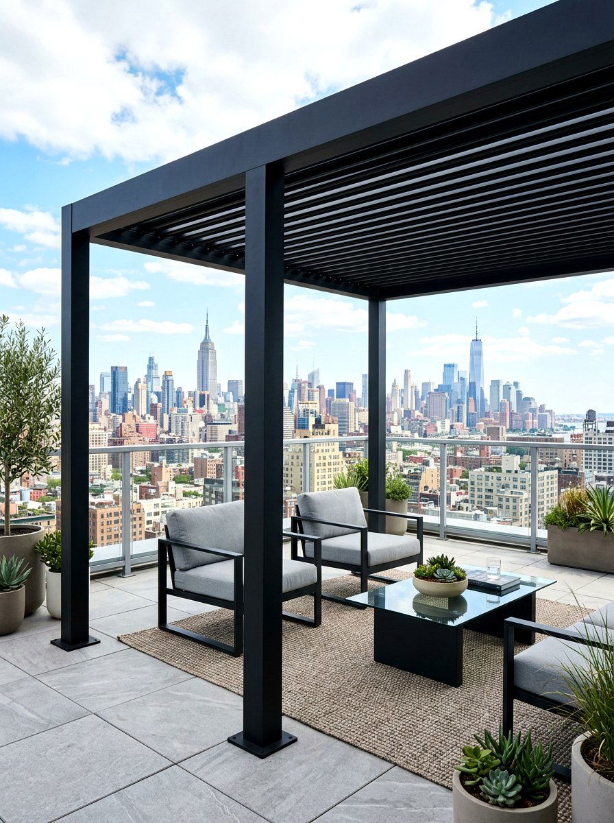 Modern Steel Pergola For Terrace - 30 small pergola ideas