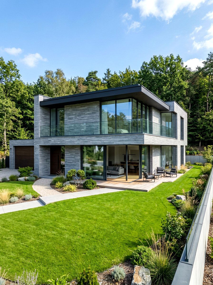 Modern Stone House - 30 stone house exterior ideas