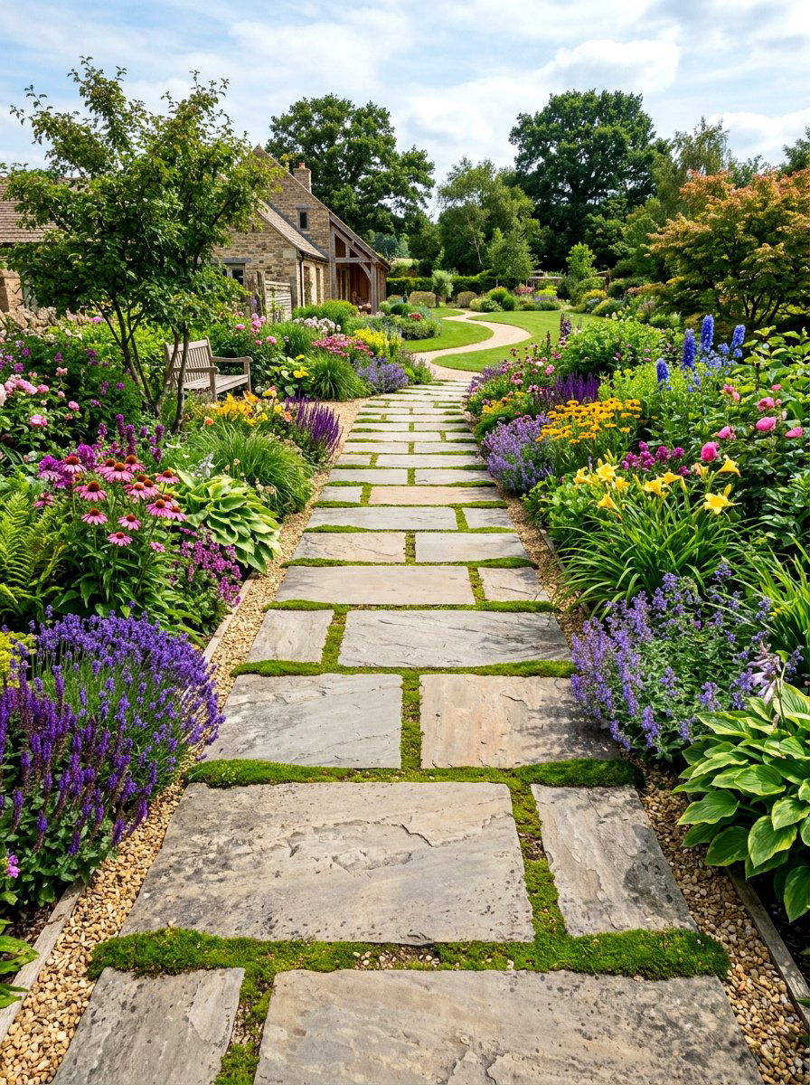 Modern Stone Walkway Design - 30 landscaping ideas