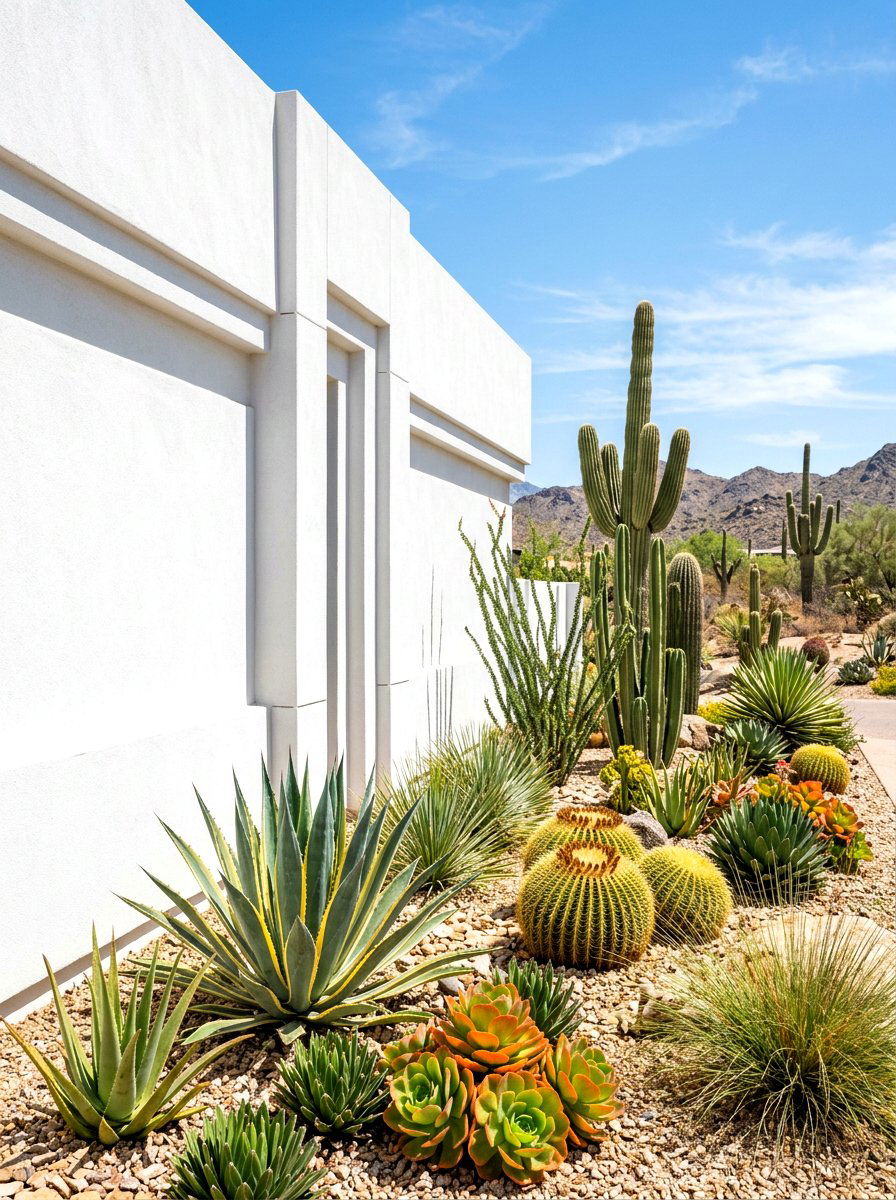Modern Stucco Wall - 30 retaining wall ideas