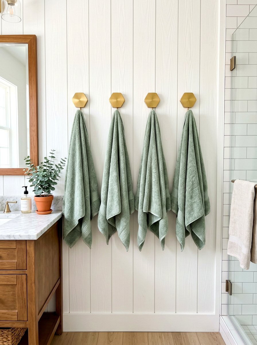 Modern Towel Hook - 30 towel storage ideas