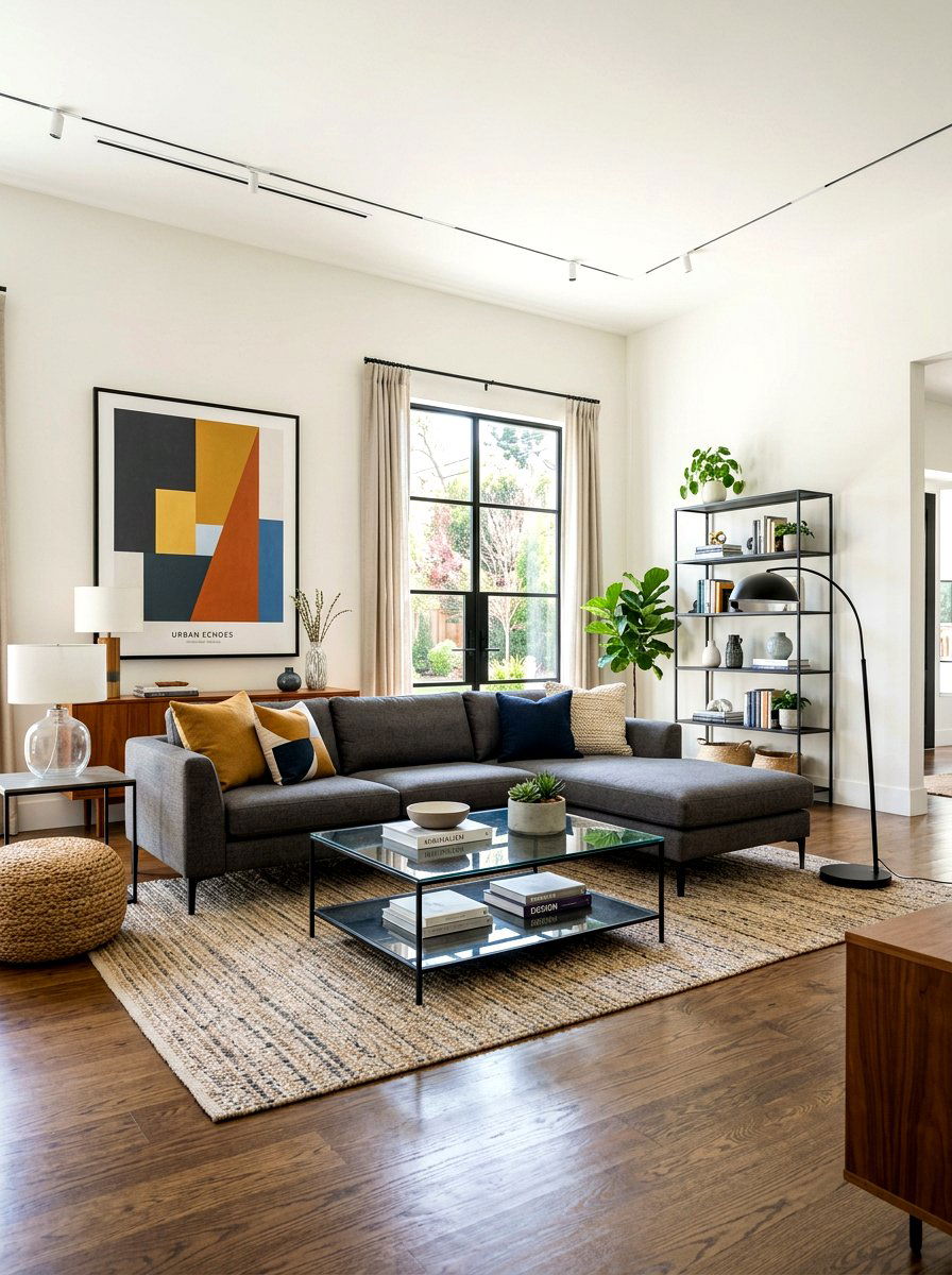 Modern Transitional Living Room - 30 transitional living room ideas