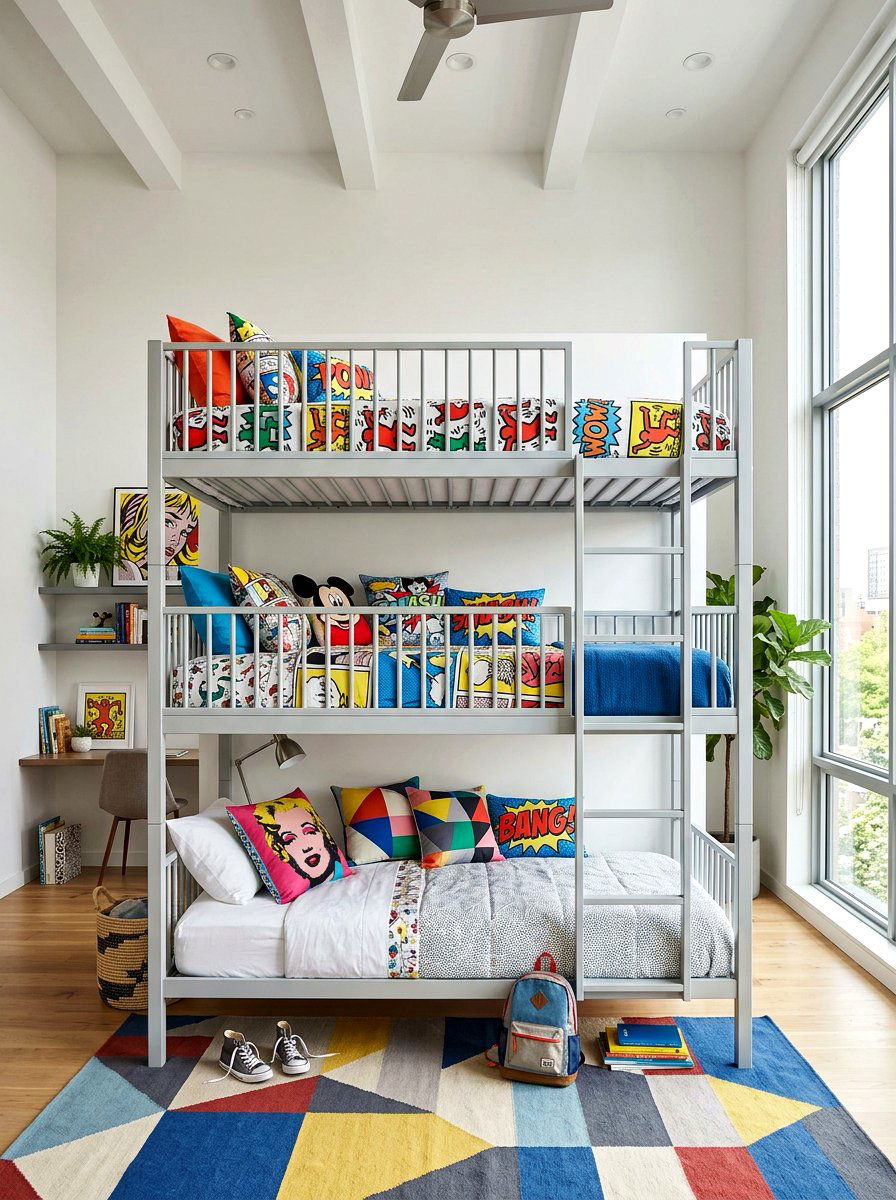 Modern Triple Bunk Beds For Kids - 30 built in bunk room ideas