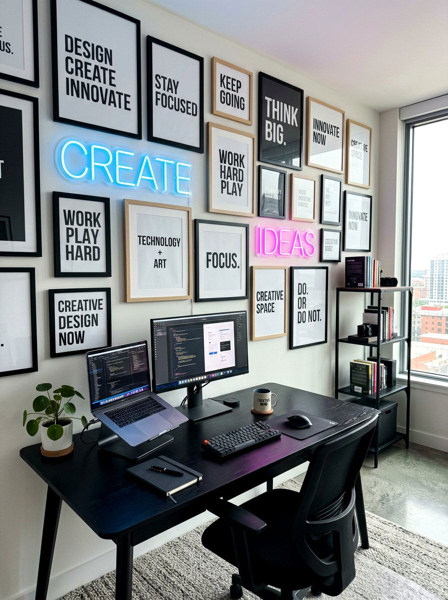 Modern Typography Prints - 30 art wall office ideas
