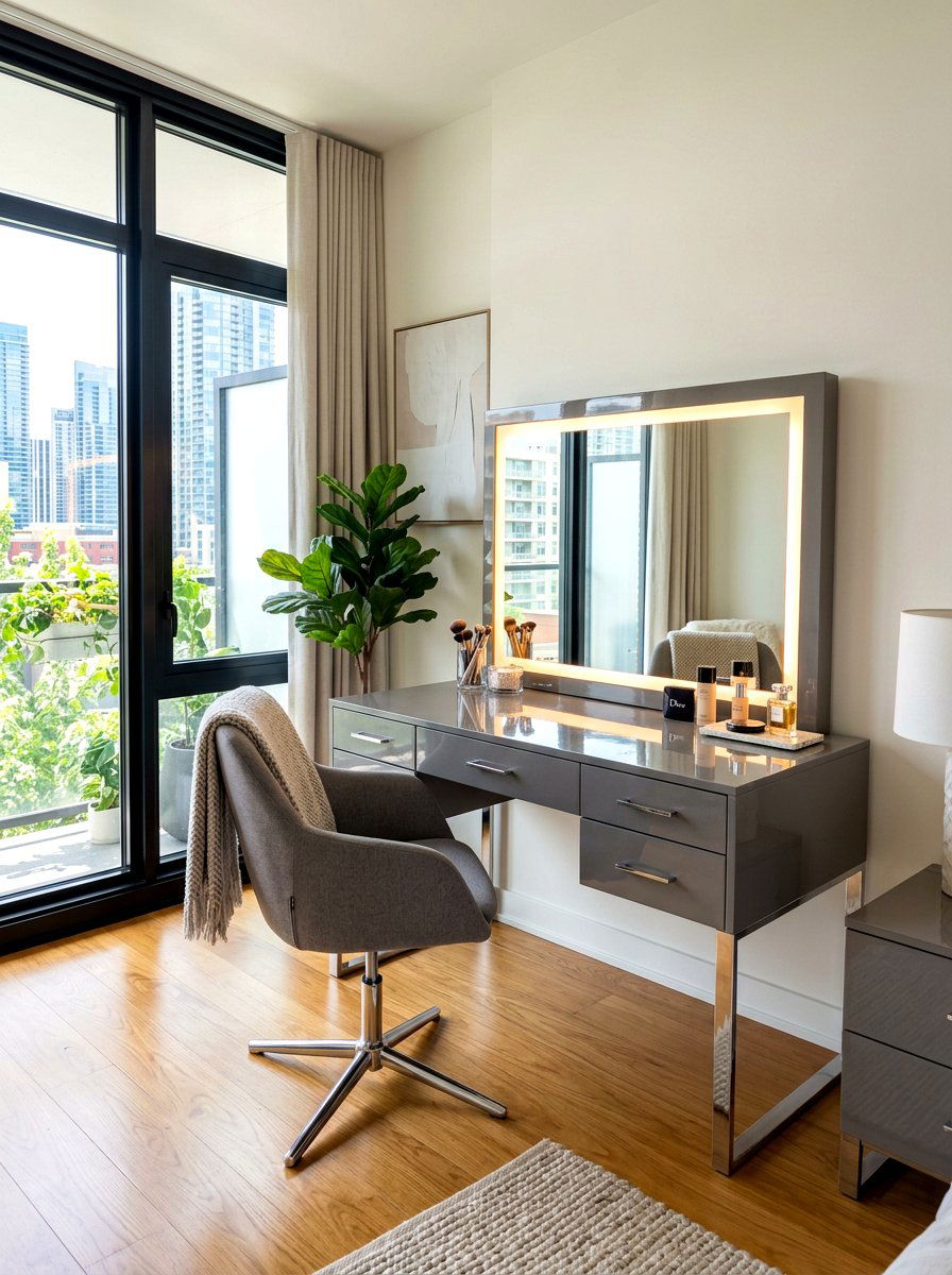 Modern Vanity Desk - 30 dressing table ideas