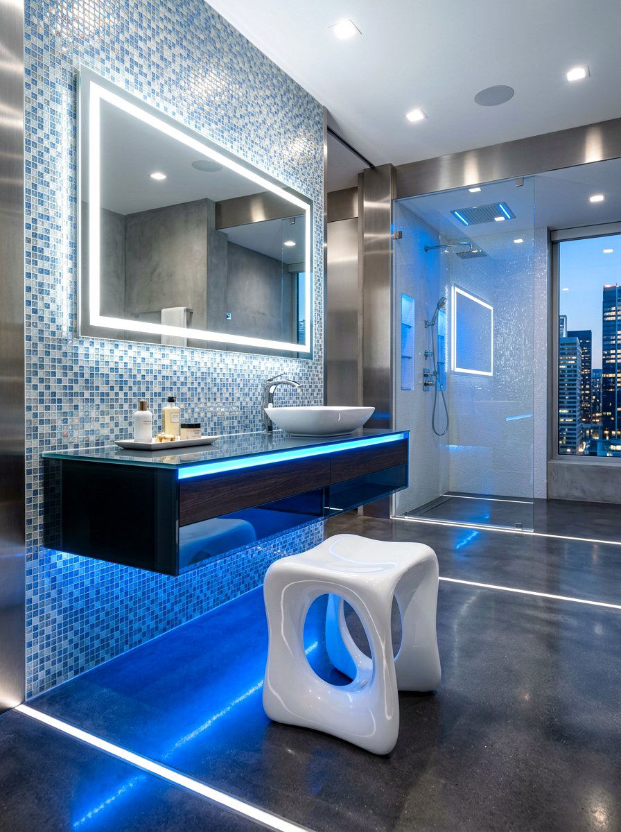 Modern Vanity Stool - 30 vanity stool bathroom ideas