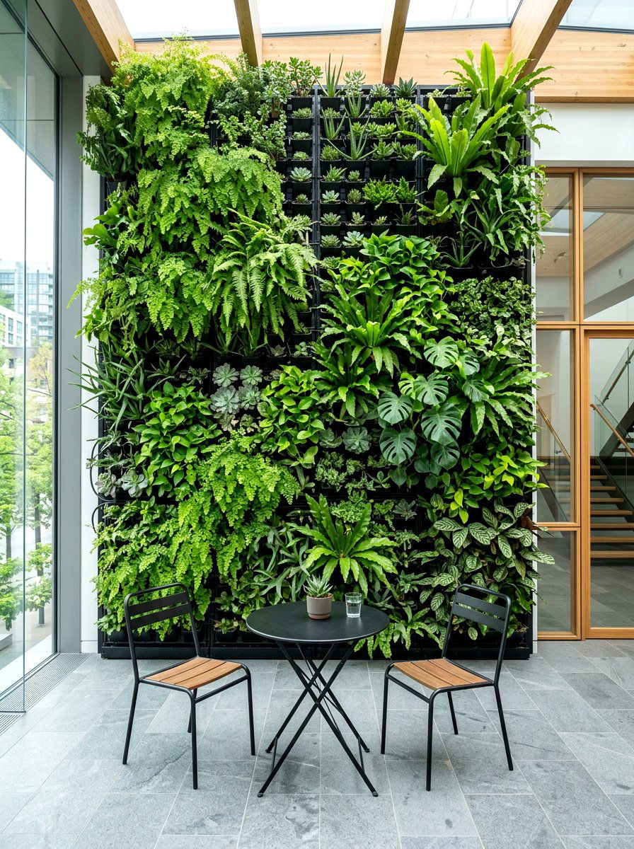 Modern Vertical Garden - 30 modern patio ideas