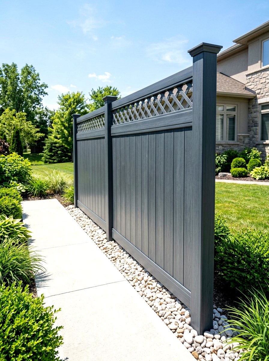 Modern Vinyl Privacy Panel - 30 outdoor room divider ideas