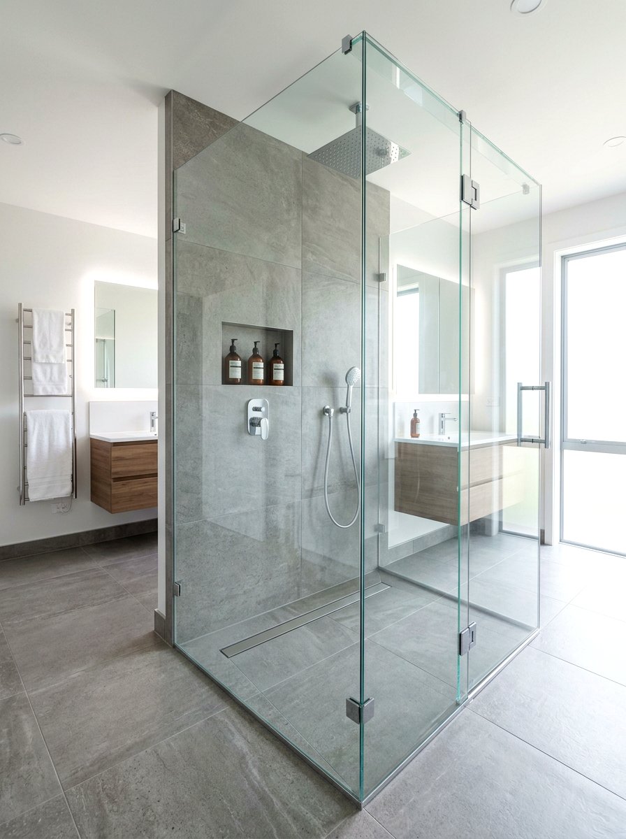 Modern Walk In Shower - 30 Pinterest bathroom ideas