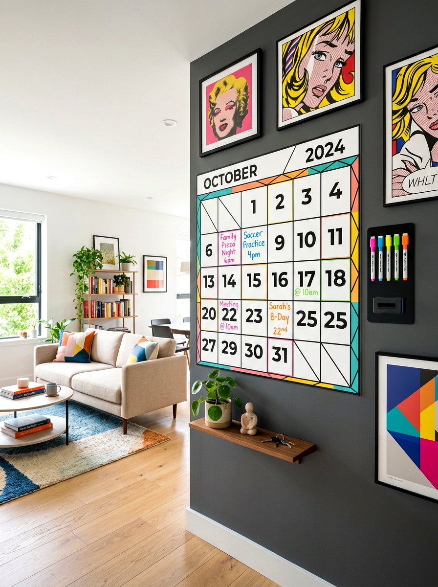 Modern Wall Calendar - 30 family calendar wall ideas