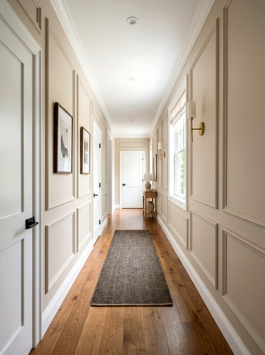 Modern Wall Molding - 30 narrow hall styling ideas