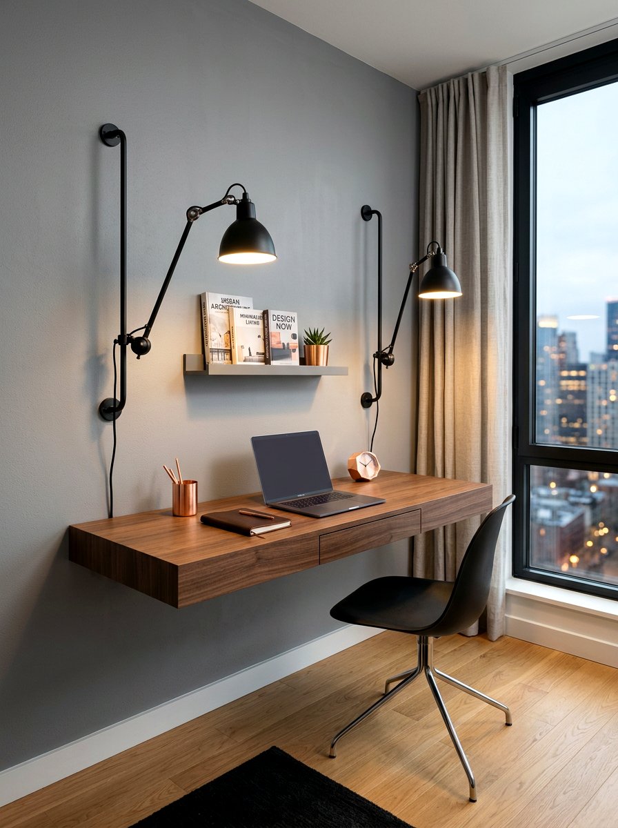 Modern Wall Sconce - 30 study wall ideas