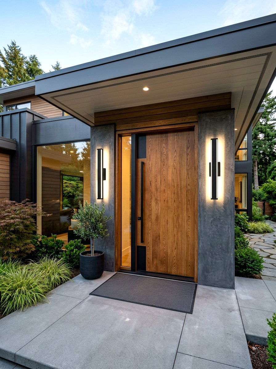Modern Wall Sconce - 30 outdoor entry lighting ideas