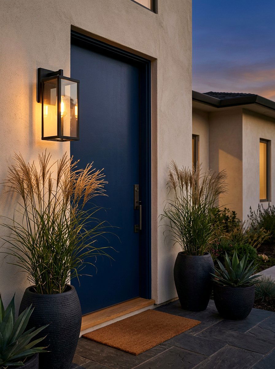 Modern Wall Sconce For Entrance - 30 townhouse stoop ideas