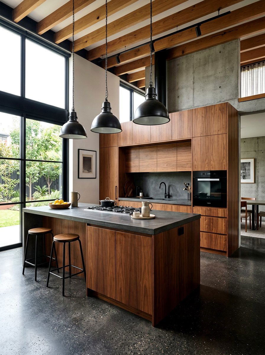 Modern Walnut Kitchen - 30 walnut kitchen cabinet ideas