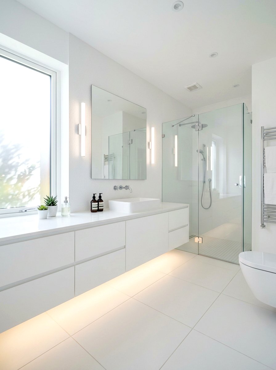 Modern White Bathroom - 30 white bathroom ideas