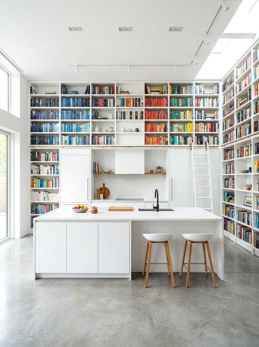Modern White Library Kitchen - 30 library kitchen ideas