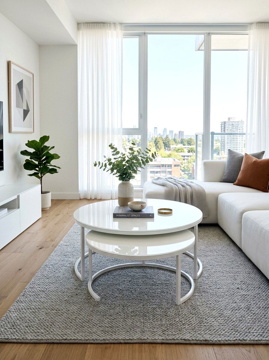 Modern White Nesting Coffee Table - 30 nesting coffee table ideas