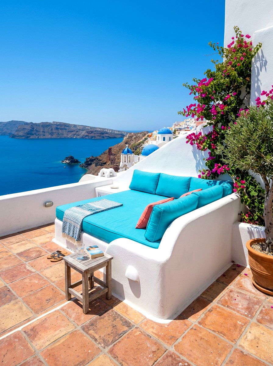 Modern White Stucco Bed - 30 built in sunbed patio ideas