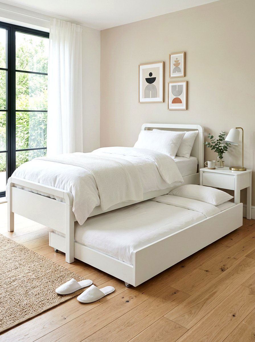 Modern White Trundle Bed - 30 trundle bed ideas