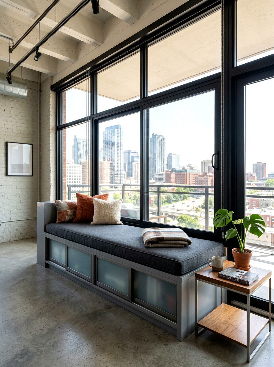 Modern Window Seat With Sliding Doors - 30 storage bench window seat ideas