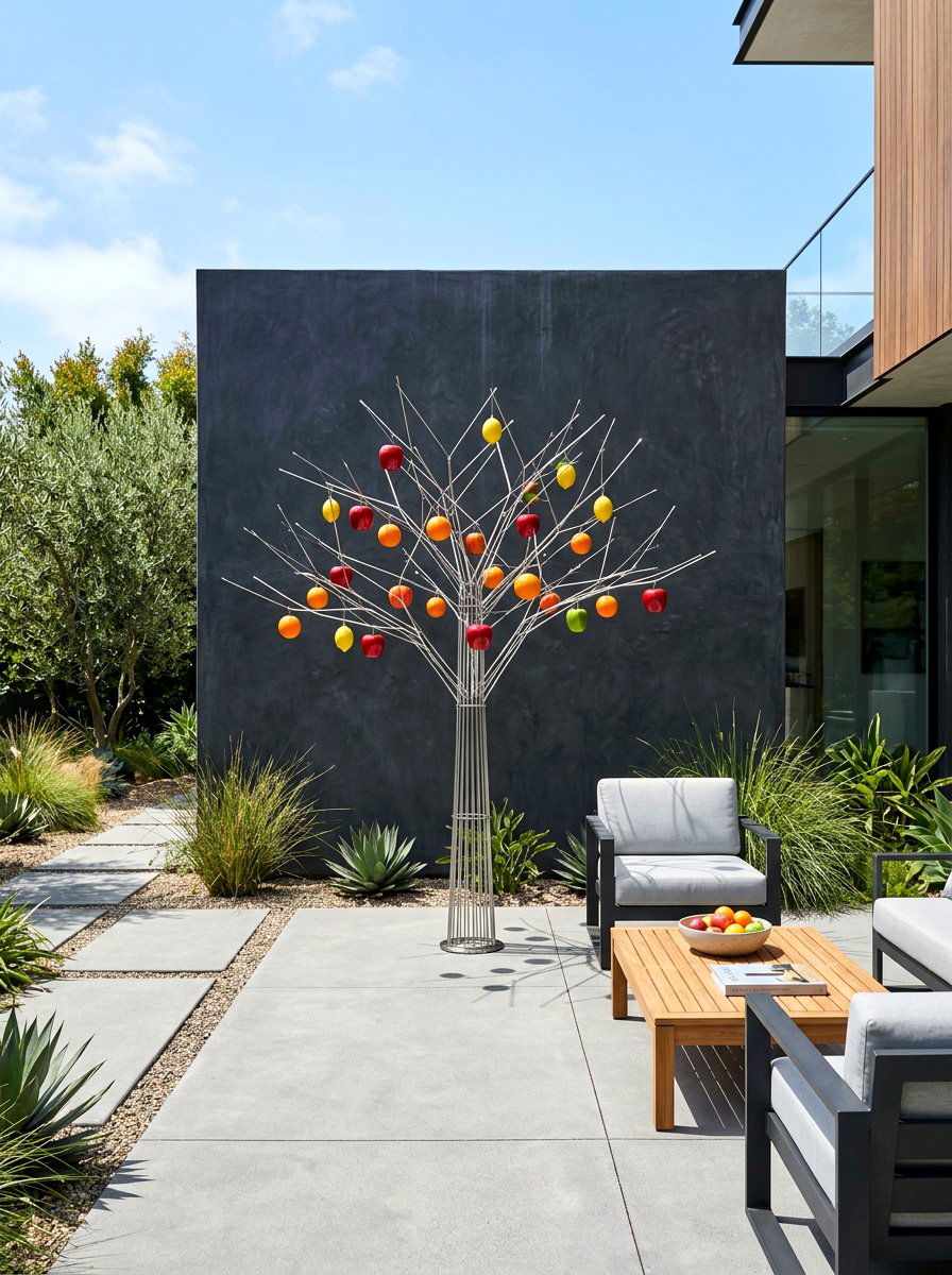 Modern Wire Fruit Tree - 30 espalier fruit tree wall ideas