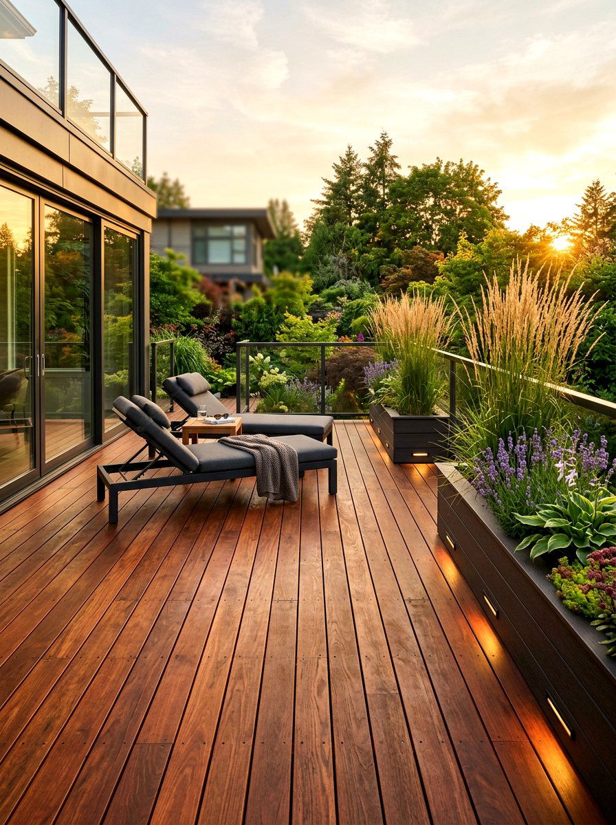 Modern Wood Deck - 30 indoor outdoor living ideas