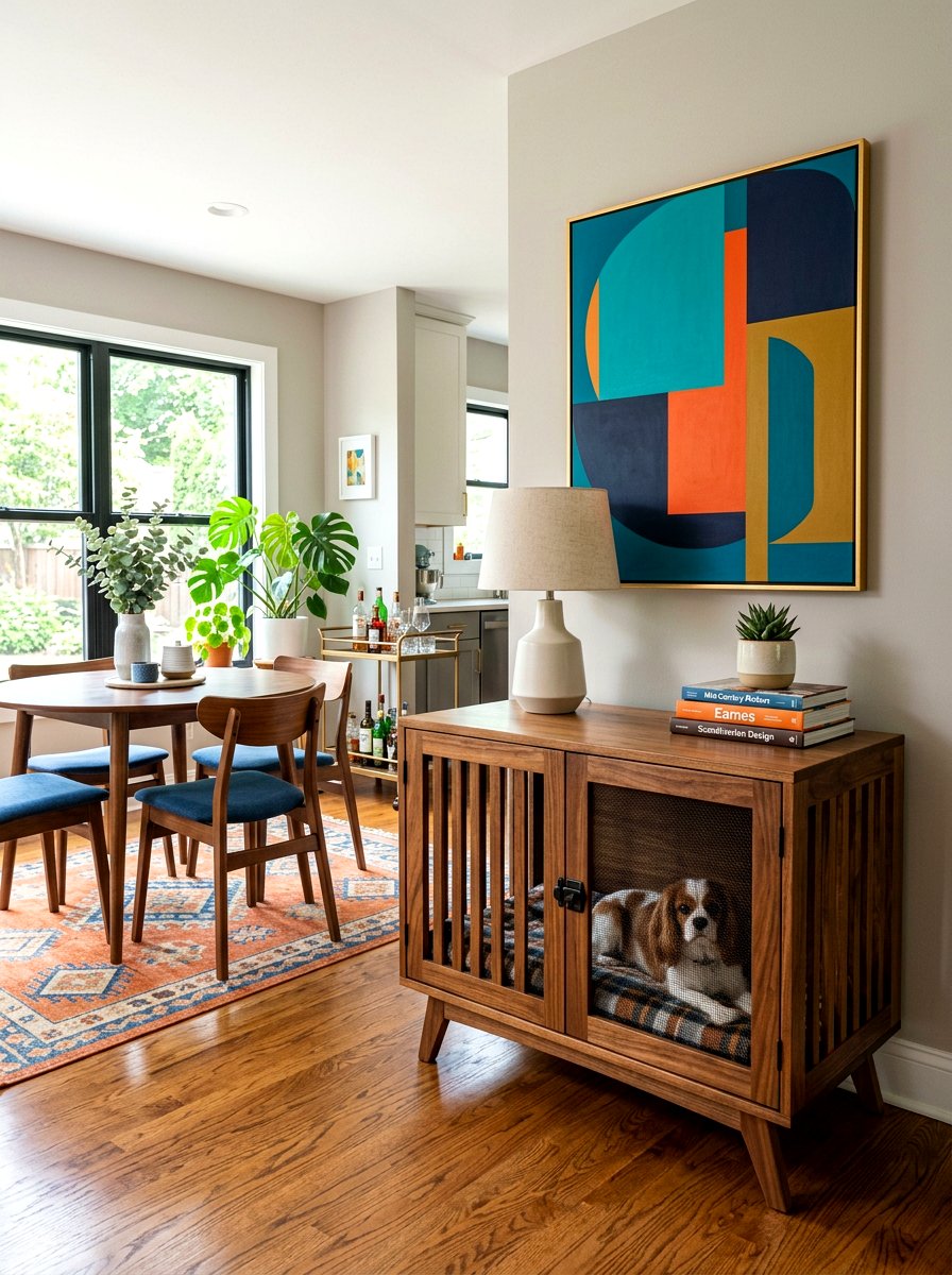 Modern Wood Dog Crate Credenza - 30 dog crate furniture ideas