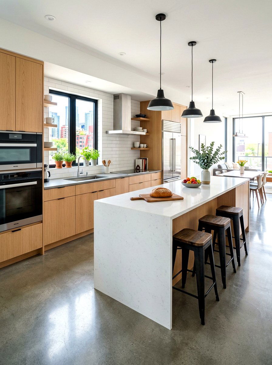 Modern Wood Kitchen - 30 warm wood cabinet kitchen ideas