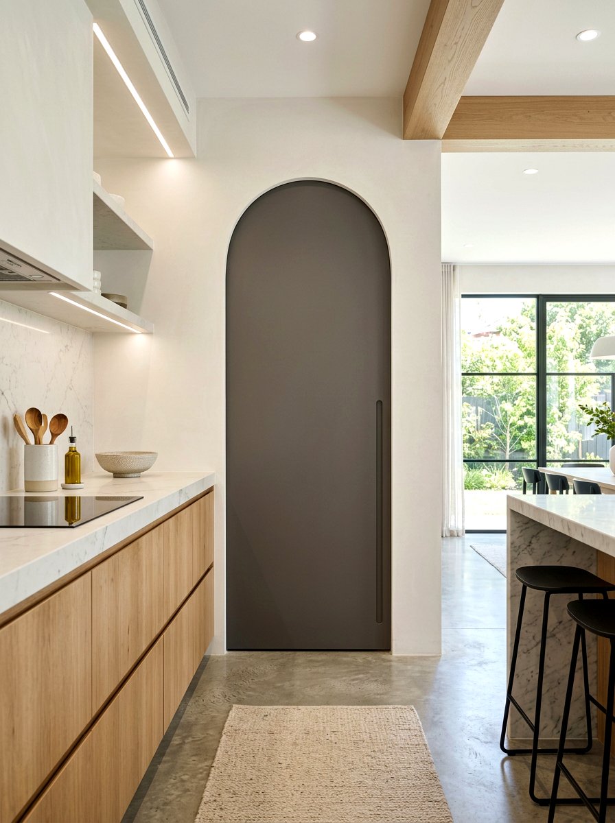 Modern arched pantry door - 30 arched pantry door ideas