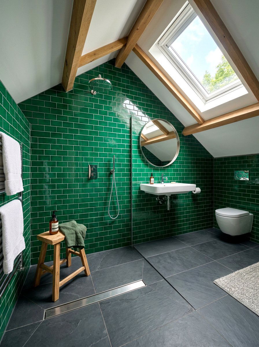 Modern attic bathroom wet room - 30 attic bathroom ideas