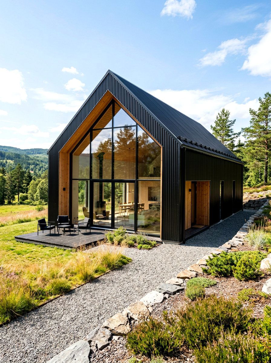 Modern barn style Scandinavian house - 30 Scandinavian house exterior ideas