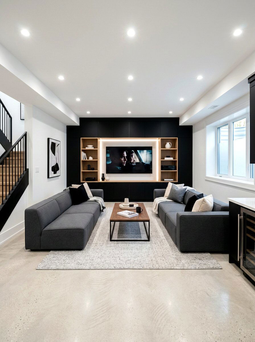 Modern basement lounge - 30 basement family lounge ideas