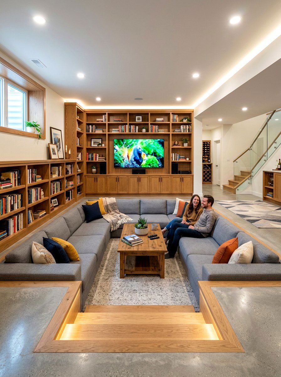 Modern basement sunken pit - 30 sunken conversation pit ideas